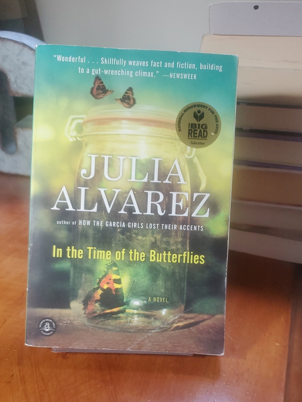 Julia Alvarez "In the Time of the Butterflies" Paperback - Green Gradient Cover